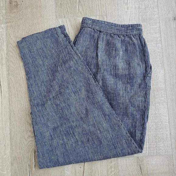 Striped Blue Trousers - Picture 1 of 9